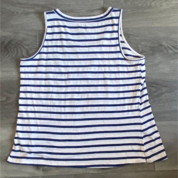 Maurices 24/7 Light Weight Striped Tank Top W/ Color Speckles-White-Large-GUC - Picture 5 of 5